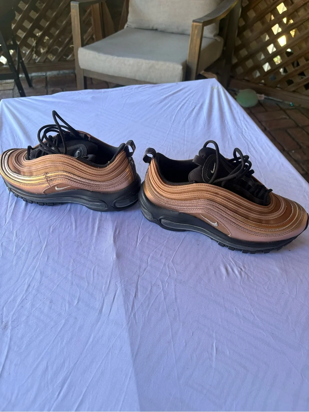 Nike Women’s Metallic Copper Air Max 97 Sneakers - Black/Copper